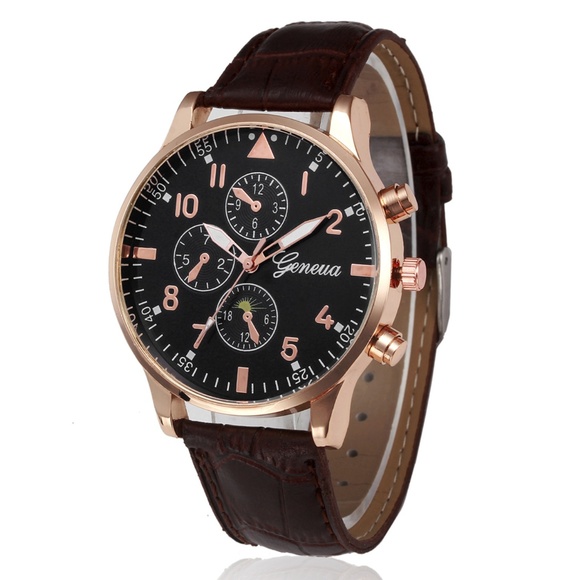 Other - ⌚️NEW⌚️ Unisex Luxury Leather Strap Quartz Watch